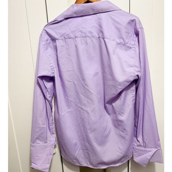 Karl Knox Lavender Long Sleeve Button-Up Dress Shirt Men’s 15.5 34/35 - Picture 2 of 6